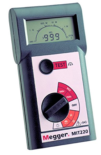 Megger MIT220-EN Insulation Tester, 1000 Megaohms Resistance, 250V, 500V Test Voltage