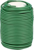 DARENYI 3,5mm x 25m Pflanzenbinder, Grün Pflanzendraht Weich, Gartendraht Gummiert, Dicke Bindedraht Zaundraht Wickeldraht Zum Anbinden von Kletterrosen, Pflanzenstütze im Garten, Sträucher und Blumen