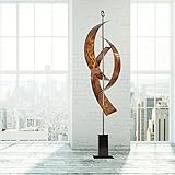 Statements2000 Maritime Massive Metal Art Sculpture by Jon Allen - Stunning Indoor & Outdoor Metal Yard Art, Elegant Home Patio Decor, Large Abstract Lawn Statue & Garden Sculpture - Copper