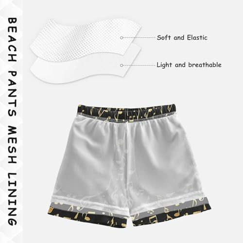 ODAWA Cute Unicorns Blue Boys Swim Trunks, Quick Dry Beach Swim Shorts Little Boys Bathing Suit Swimsuit with Mesh Lining 2T4