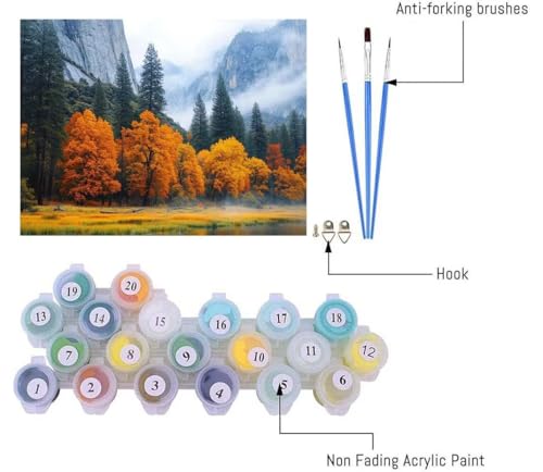 Regalos originales para hombre con el kit DIY painting by numbers de otoño 4
