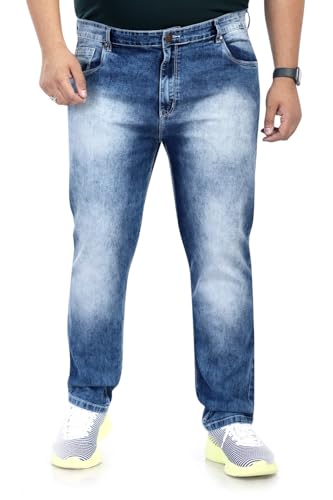 Image of Pluss Tribe - Plus Size Jeans for Men - Denim Jeans - Ideal for Casual, Office Available Sizes : 40 to 52
