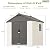 Patiowell 8 x 6 FT Plastic Outdoor Storage Shed with Floor, Resin Shed with Light and Lockable Door for Garden, Backyard, Tool Storage Use, Easy to Install in Beige (Kick-it Shed)