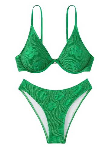 Women's Bathing Suit Floral Pattern Underwire Swimsuit Bikini Top