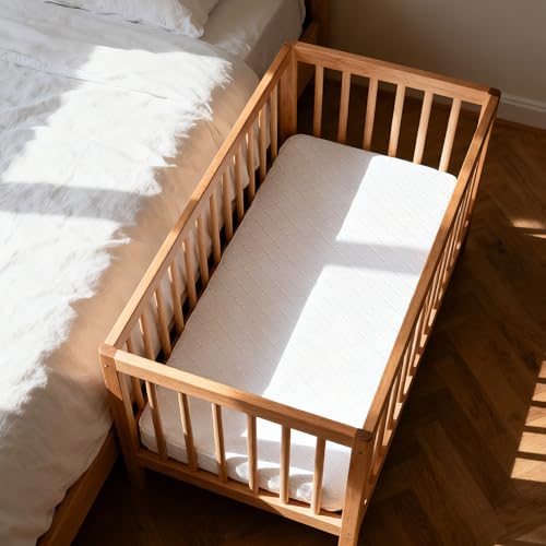 Image of Baby Bassinet Mattress, Breathable, Hypoallergenic, Premium Foam, Non-Toxic, Rectangle Shaped with Removal Waterproof Cover,23.6 inch x 47 inch x 2''