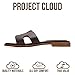 Project Cloud 100% Genuine Leather Sandals for Women 2026 - Fashion Flat Womens Sandals with Memory Foam Insole Slides Sandals Women Footwear - Mules Women's Sandals (Jannel, DKCHOCLEA,9M)