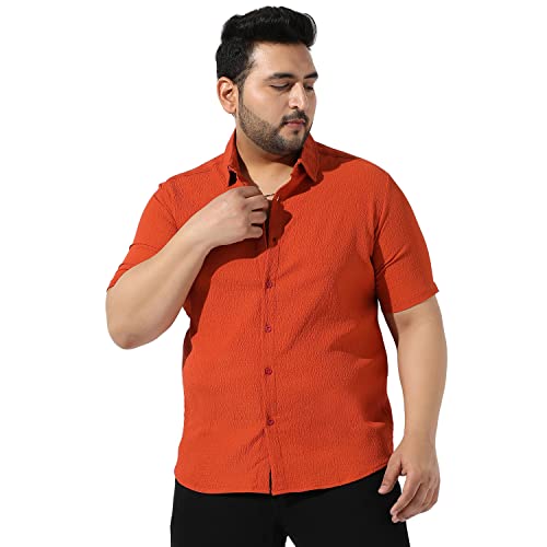 Image of Instafab Plus Men's Button Up Regular Fit Shirt for Casual Wear Modern Clothing Shirt Crafted with Regular Sleeve, Comfort Fit & High-Performance for Everyday Wear