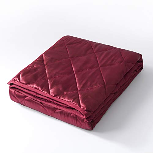 Sleepymoon Beschwerungsdecke, schwere Decke, rot, seidig, 152 x 203 cm, 6,8 kg Cover