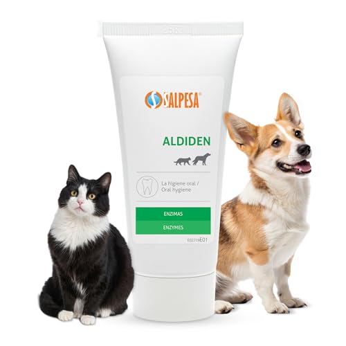 Aldivet Pasta de Dientes Perros y Gatos - Elimina Placa Dental, Mal aliento - Previene Formación Sarro y Placa - Cuidado Dental - Enzimas - Fácil Aceptada por los Animales.
