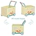 Labebe Baby Walker with Wheel, Fox Printed Wooden Push Toy, 2-in-1 Wooden Activity Walker for Baby 1-3 Years, Baby Wagon/Infant Baby Walker Wagon/Baby Learning Walker/Push Pull Toy/Walk Walker