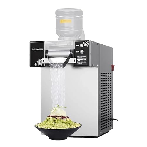 ZOLPINL Máquina de Hielo Comercial, 1200 W, refrigerada por Aire, para Nieve, dispensador Continuo de Hielo con Grosor Ajustable, para Hielo en Copos de Nieve y Hielo con Leche.