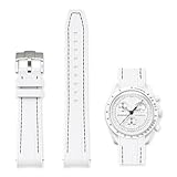 Tyogeephy Cinturino in Silicone 20mm per Omega Seamaster 300 & Swatch MoonSwatch Planet Snoopy – Chiusura Rapida, Stile Cronografo