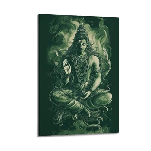 Toile Shiva hindou art moderne pour salon zen et décoration esthétique