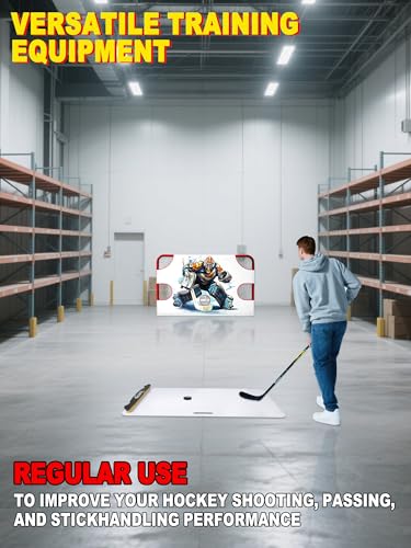 image for kasifei – Hockey Shooting Pad with Rebounder, 48'' x 24'' Profession