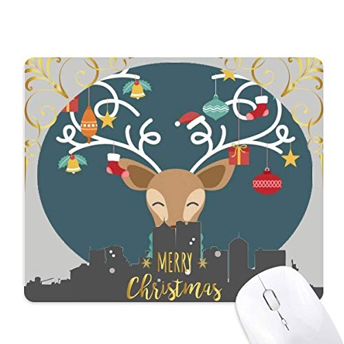 Tapis de souris de Noël en caoutchouc antidérapant accessoire bureau fête