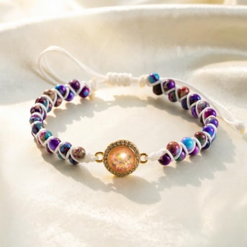 Image of YGLINE Stone Bead Yoga Meditation Bracelet Healing Crystal Double Layer Natural Gemstone Beaded Relax Anxiety Bracelets for Women Men