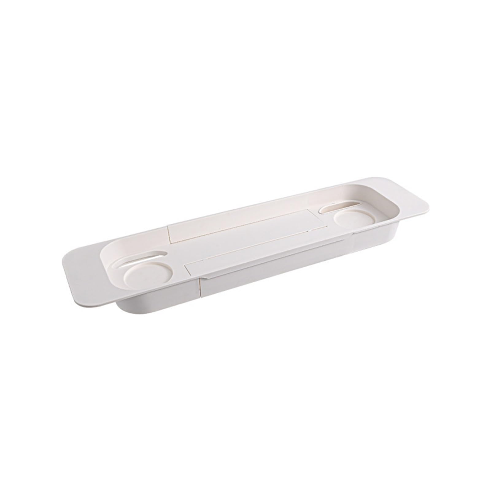 Plateau de baignoire rétractable blanc avec plastique drainant