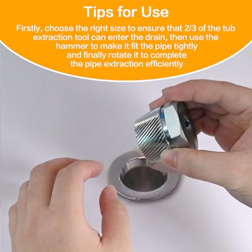 05255 Bathtub drain removal tool,1.5inch Tub drain extractor,Strong Grab Plumbing, Remove the Old, Broken, Stubborn, Rusted Drain Tub Bathtub Stoppe