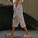 temu clothes for women linen capri pants for women petite linen pants womens capris for summer clearance ladies linen SPRING SUMMER PANTS FOR WOMEN 2025 striped linen pants high waist linen pants