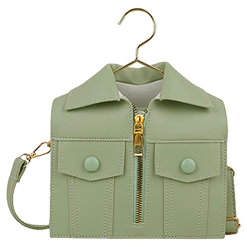 Bolso Satchel Formado Camisa Mujer PU Verde miniatura 3