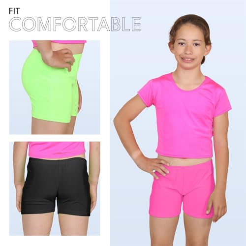 Pantalones cortos de danza negros infantiles perfectos para fiestas y festivales 7