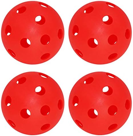 Faswin 150 Pack Practice Golf Balls - 40mm Hollow Plastic Golf Training Balls Red Airflow Golf Balls for Swing Practice Driving Range Home Use Indoor