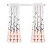 Lush Decor Flutter Butterfly Window Curtain Panel Pair, 52