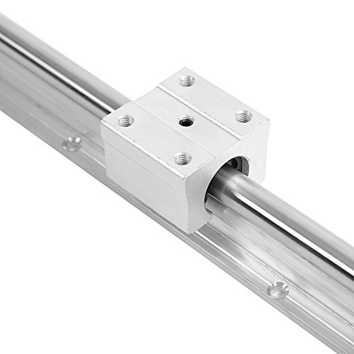 FTVOGUE 2 szt. SBR12-1000 mm 12 mm liniowa szyna ślizgowa + 4 szt. blok łożyska SBR12UU do maszyn do pakowania drewna i maszyn CNC
