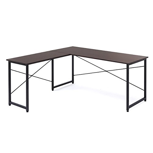 Amazon | イーサプライ L字型 パソコンデスク コーナーデスク