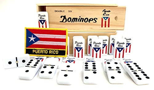 Puerto Rico Dominoes Set Juego de Domino con Caja de Madera miniatura 6