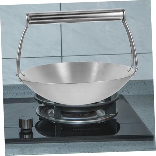 Wok de acero inoxidable con mango ergonómico para inducción miniatura 5