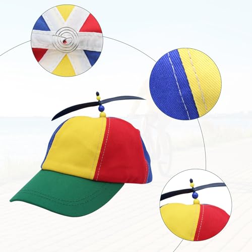 Xmart Propeller Mütze Lustige Mütze Einstellbar Hubschraubermütze Erwachsene Kinder Cap Lustig Kommt Mit Einer Nerd-Brille Propeller Hut Perfekt für Partys Karneval Festivals und KostüMpartys