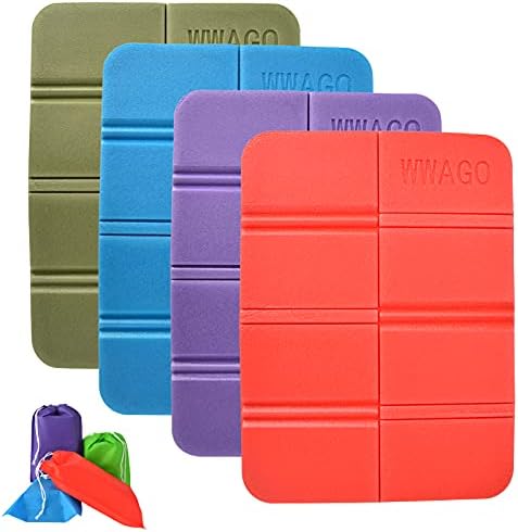 AIBAOBAO Camping Cushion Seat, 4Pcs Insulated Folding Foam Sit Mat, Ultralight Foam Seating Pads, Portable Waterproof Seat Cushion Mat for Outdoor Camping Park Picnic Hiking Playground