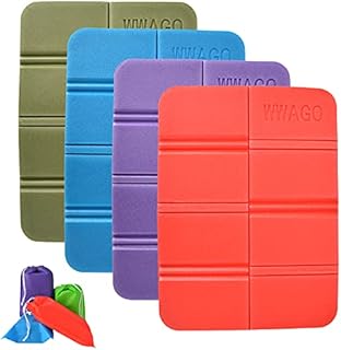 AIBAOBAO Camping Cushion Seat, 4Pcs Insulated Folding Foam Sit Mat, Ultralight Foam Seating Pads, Portable Waterproof Seat Cushion Mat for Outdoor Camping Park Picnic Hiking Playground