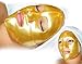 AICHUN BEAUTY 5PCS 24K Gold Gel Collagen Crystal Facial Masks Sheet Patch For Anti Aging Puffiness Anti Wrinkle Moisturizing Deep Tissue Rejuvenation and Hydrates Skin