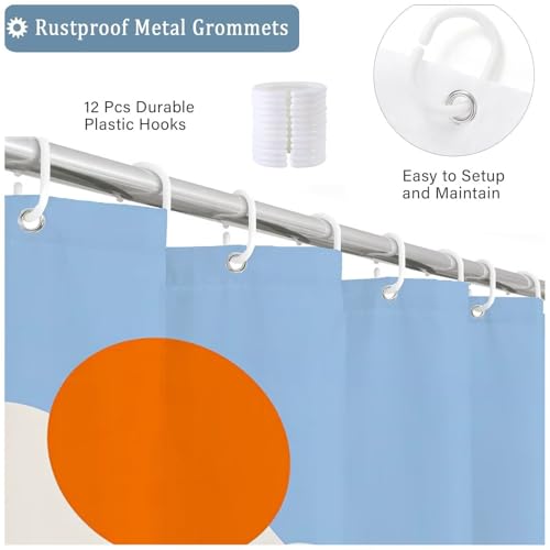 Rideau de douche moderne imperméable anti moisissure géométrie y596l - 5