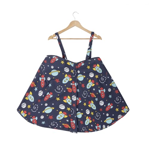 Image of Wakefit Nursing Pillow with Cape for Breastfeeding & Baby Care | 5 in 1 Feeding Pillow with 100% Cotton Removable Cover | Super Soft & Machine Washable | Spaceship