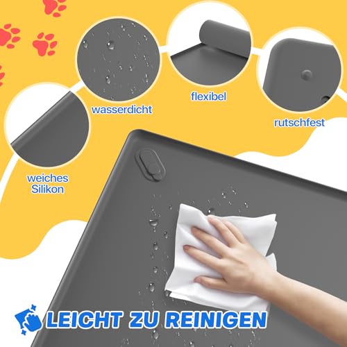 Pawinner 40-teiliges PIPI Matten für Hunde Set Con Silikonmatte, 62 X 62 cm rutschfeste Trainingspads für Hunde, Auslaufsicheres 5-Lagiges, Saugstarke Welpen Unterlagen, Schnell Trocknender