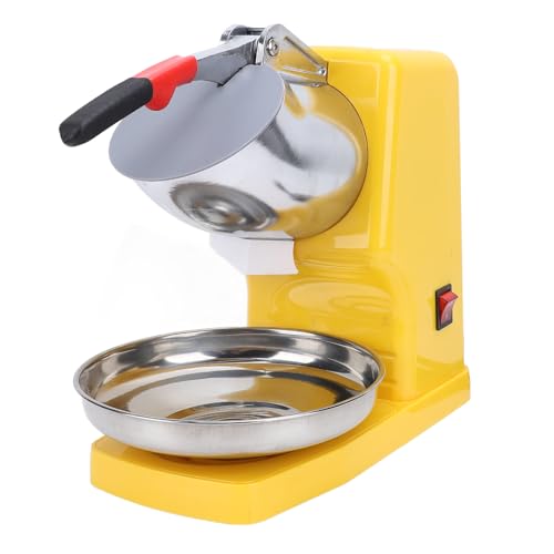 Tritaghiaccio Elettrico da 500 W, Motore Ad Alta Potenza ABS in Acciaio Inossidabile Copertura Antispruzzo Macchina per il Ghiaccio Frappè Yogurt Congelamento Pulizia (Spina