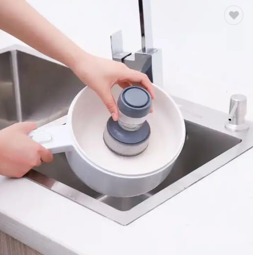 Image of Soap Dispenser - Kitchen Sponge for Plates and Bowls
