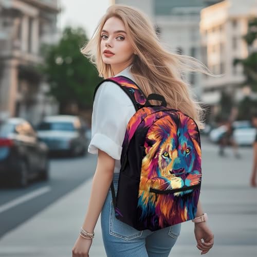 Lion Boys School Backpack 12-14 Years Old Cool Personalized Bookbags for Kids Boys 17 Inch Middle School Bags for Students Large Capacity Knapsack4