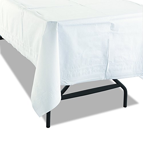 Hoffmaster 210130 Cellutex Tablecover, Tissue/Poly Lined, 54 In X 108", White (Case Of 25 Tablecloths) #TOP3