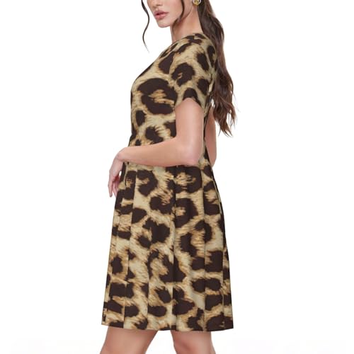 Robe d'été léopard imprimé tendance motif animalier - 2