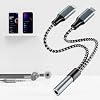 USB C and Lightning to 3.5 mm Headphone Jack Adapter - 2 in 1 iPhone Aux Adapter and USB C Headphone Adapter Audio Cable for iPhone 15 14 13 12 Pro Max Galaxy S24 S23 iPad MacBook [Apple MFi]