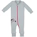 Papallou Baby Girl Zebra Print Jumpsuits, 100% Cotton