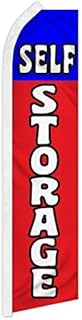 Self Storage (Red & Blue) Swooper Feather Flag - Perfect for Storage Rentals