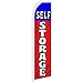 Self Storage (Red & Blue) Swooper Feather Flag - Perfect for Storage Rentals