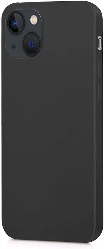Microsonic Matte Silicone Case for Apple iPhone 13 Black [Screen Case Compatible with iPhone 13 - Black]