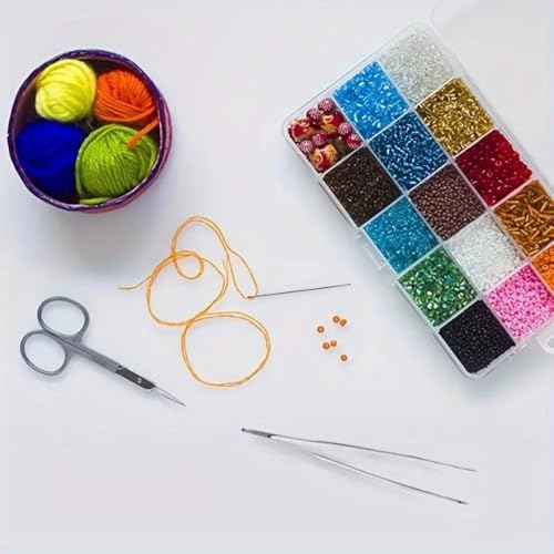 Paket von 2-Kunststoff-Sortierkästen, Sortierkasten für kleine Artikel, Transparente Sortierkasten mit 15-Fächern, Einstellbar, Hängeloch zum Speichern von Schrauben, Ohrringe, Perlen, Bürobedarf