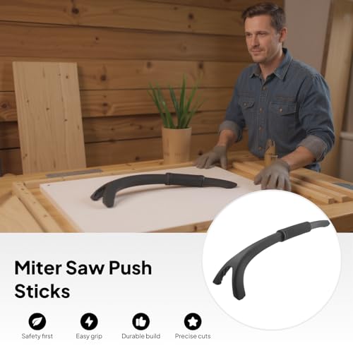 Colcolo Miter Saw Hold Down Sticks, Table Saw Push Sticks, Woodworking Tools, Hand Tool Protection Tool Parts with Ergonomic Handle Design,Security Accessories,Push Sticks for Miter Saw - Image 2